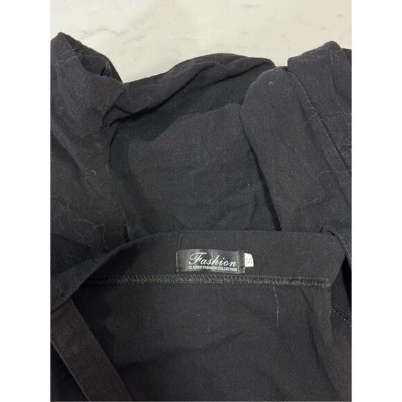 Baggy Oversized Linen-Feel Overalls with Pockets | Sz S - Picture 8 of 8